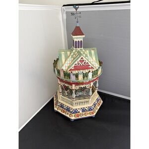 Jim Shore Heartland Around We Go Revolving Lighted Musical Carousel 4009747